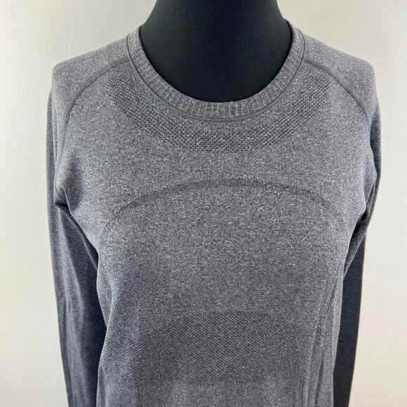 Lululemon Gray Run Swiftly Tech Shirt Long Sleeve Crewneck Thumbhole Top 12 - Picture 3 of 9